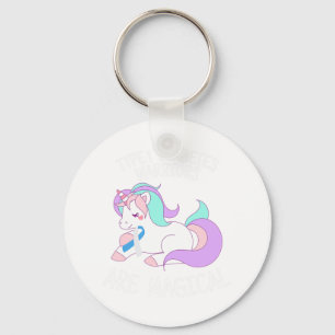 Chaveiro Presente do Guerreiro da Diabetes Unicorn
