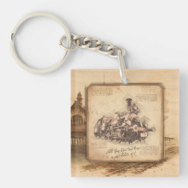 Chaveiro Presente do maquinista/comboio de vapor de alta te