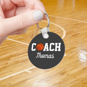 Chaveiro Presente do nome do treinador de basquetebol perso