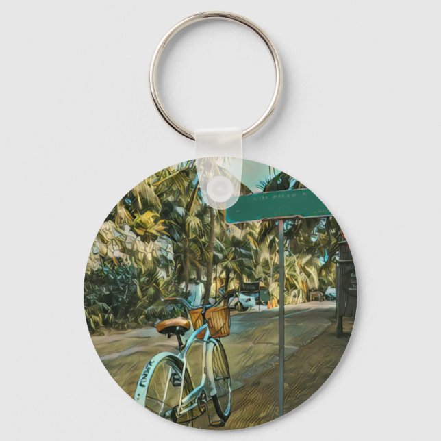 Chaveiro Presente do touro de bicicleta | Pintura de ciclis (Frente)