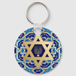 Chaveiro Presente Dourada de David Jewish Holidays