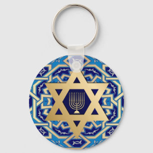 Chaveiro Presente Dourada de David Jewish Holidays