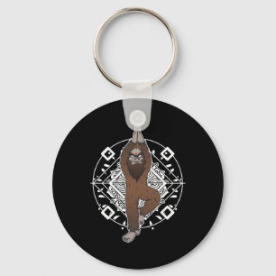 Chaveiro Presente engraçado Bigfoot Sasquatch Yeti Yoga Med