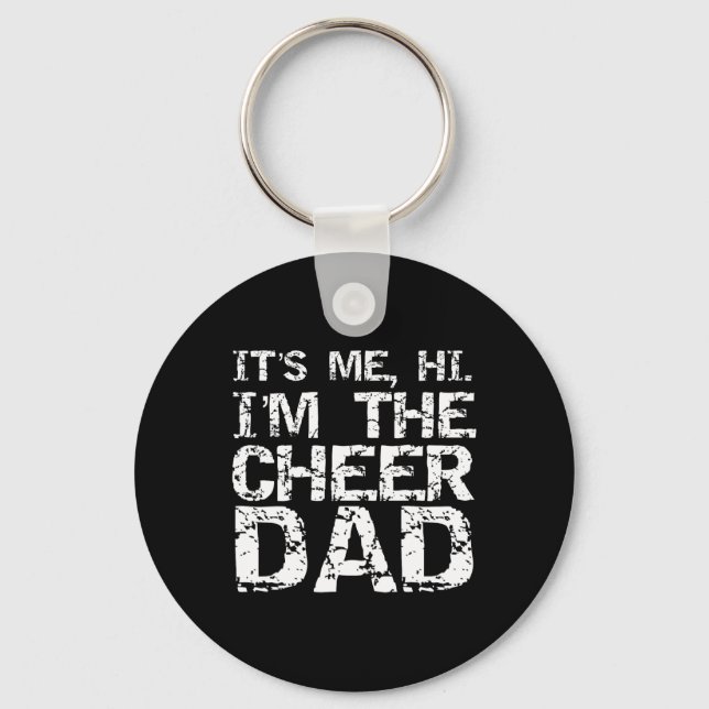 Chaveiro Presente Engraçado de Pai de Cheerleading É Eu Oi  (Frente)