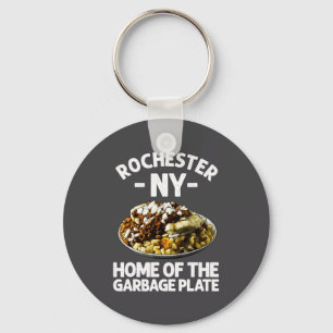 Chaveiro Presente engraçado do prato de lixo de Rochester N