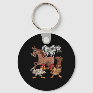 Chaveiro Presente Engraçado Fazenda Crianças Galinha Vaca C