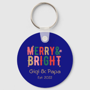 Chaveiro Presente Feliz & Brilhante para Avós Gigi e Papai