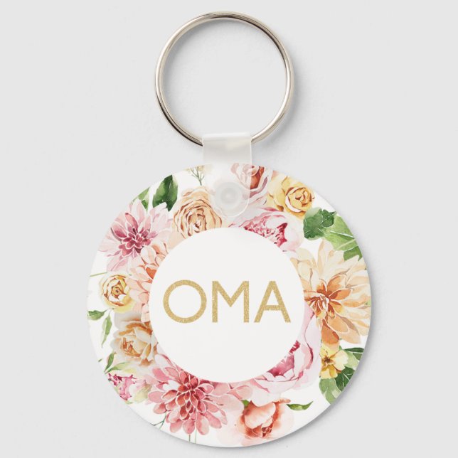 Chaveiro Presente Floral Oma (Frente)