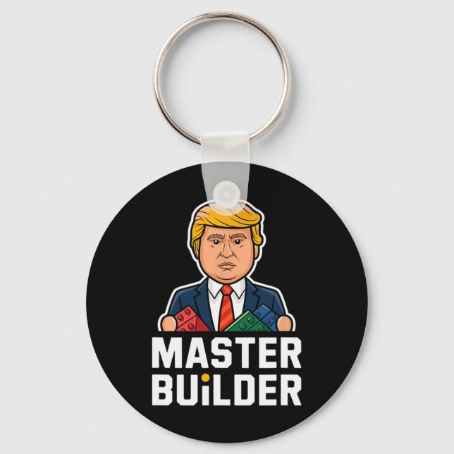 Chaveiro Presente Funny Trump Master Builder (Frente)