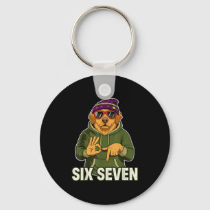 Chaveiro Presente Gráfico do Retriever Dourado Retro Six Se