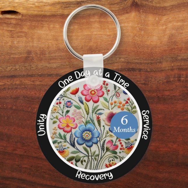 Chaveiro Presente Marco de Recuperação Personalizado - Flor (Frente)