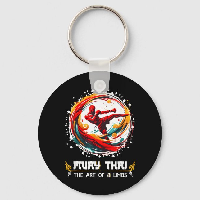 Chaveiro Presente Muay Thai Boxe Tailandesa Arte das Oito M (Frente)