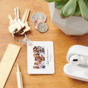 Chaveiro presente multifoto de script moderno e bonito pai