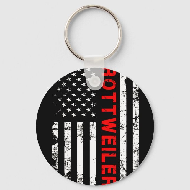 Chaveiro Presente no cão | Eu amo o meu rottweiler (Frente)