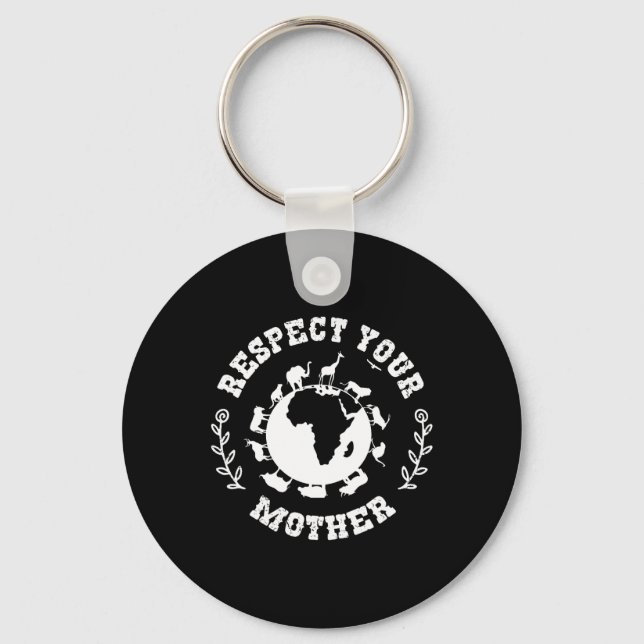 Chaveiro Presente no Dia da Terra Respeite sua mãe natureza (Frente)