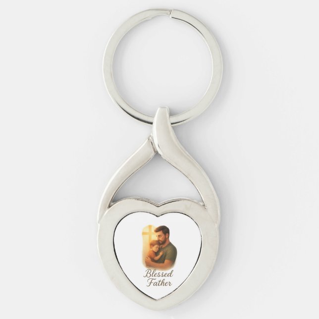 Chaveiro Presente no Dia do Pai Fiel - Pai Abençoado (Frente)