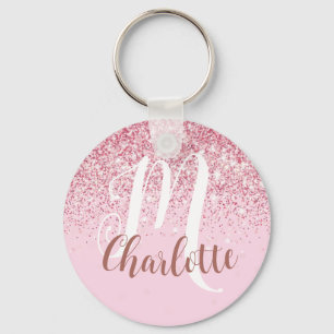 Chaveiro Presente para a sobrinha ser Blush Pink Glitter Sp