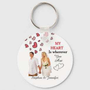 Chaveiro Presente para Casal Casamento foto personalizada
