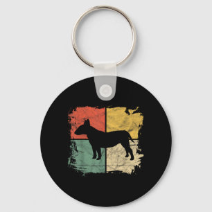 Chaveiro Presente para Dono de Bull Terrier Retro Quadrado