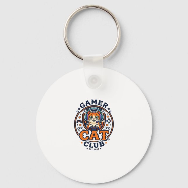 Chaveiro Presente para Gata Gamer Mãe de Gata - Clube de Ga (Frente)