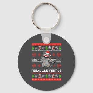 Chaveiro Presente Para Guaxinim Feral Festivo Feio