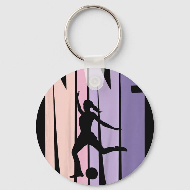Chaveiro Presente para meninas de 9 anos que jogam futebol  (Frente)