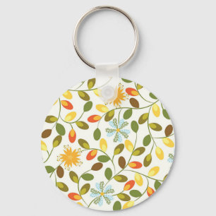 Chaveiro Presente para Nova Casa Padrão Floral Vintage