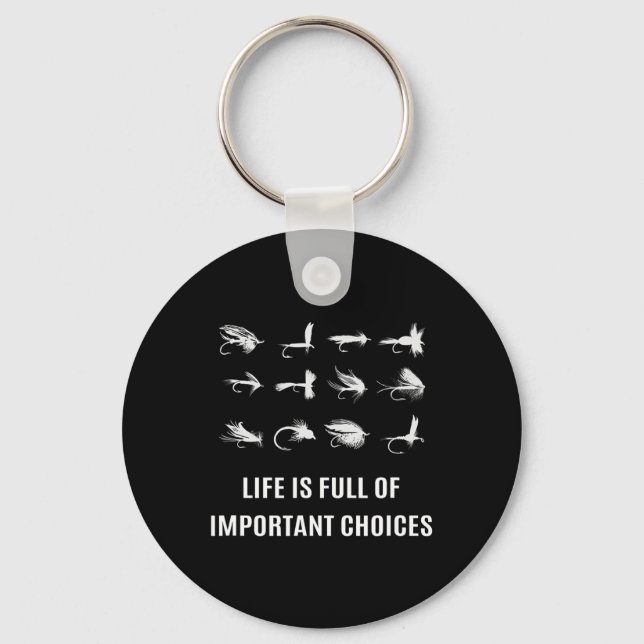 Chaveiro Presente para Pescador de Mosca Pescador  (Frente)