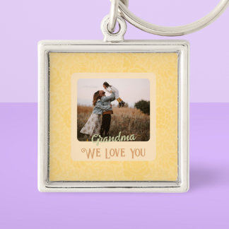 Chaveiro Presente para vovó de texto de foto personalizado