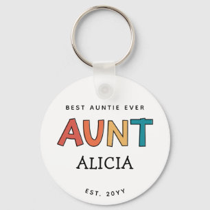 Chaveiro Presente Personalizado da Tia Retro Melhor Tia de