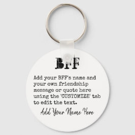 Chaveiro Presente Personalizado de Amigos BFF - Fonte de Má