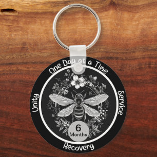 Chaveiro Presente Personalizado de Aniversário de Sobriedad
