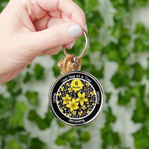 Chaveiro Presente Personalizado de Floral Brilhante para Ma