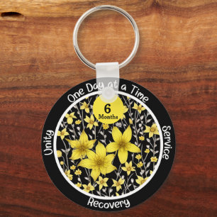 Chaveiro Presente Personalizado de Floral Brilhante para Ma