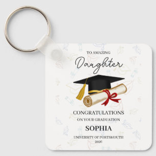 Chaveiro Presente Personalizado de Formatura da Filha Nome