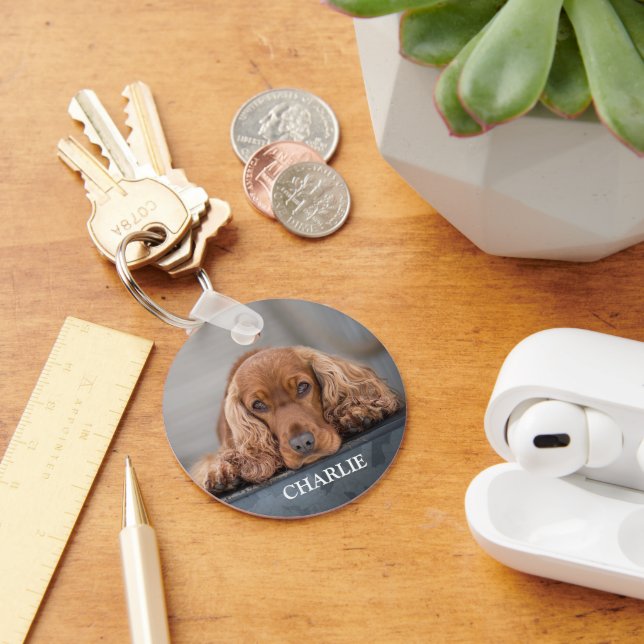 Chaveiro Presente Personalizado de Foto de Cachorro (Mesa)