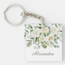 Presente Personalizado de Noiva com Floral Branco