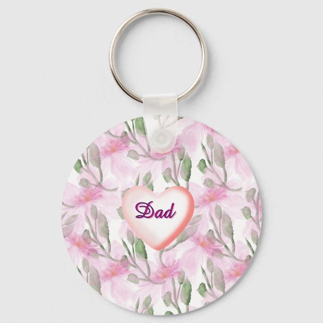 Chaveiro Presente personalizado e customizado de flores em  (Frente)