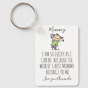 Chaveiro Presente Personalizado Eu Amo Mamãe da Filha,
