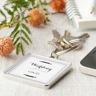 Chaveiro Presente Personalizado Moderno Casamento Elegante 