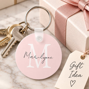 Chaveiro Presente Personalizado Monograma de Nome Moderno