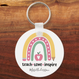 Chaveiro Presente Personalizado para Professor Ensine Amor 