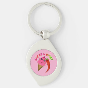 Chaveiro Presente personalizado Sorvete Fofo e Pimenta 