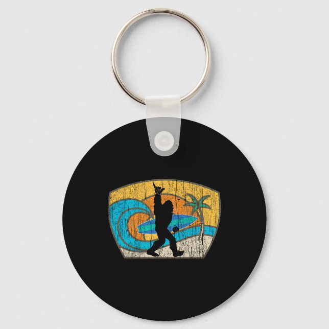 Chaveiro Presente Retro Bigfoot de Surf para Shaka Aloha Su (Frente)