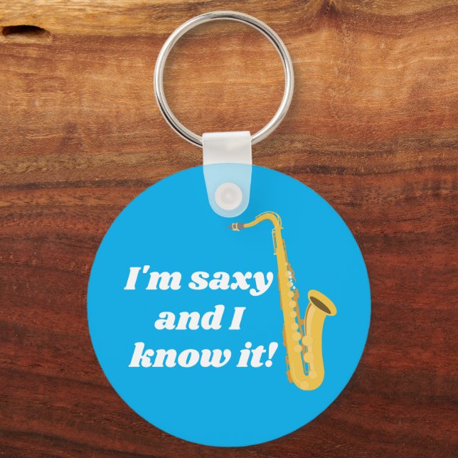 Chaveiro Presente Saxofone Personalizado (Frente)