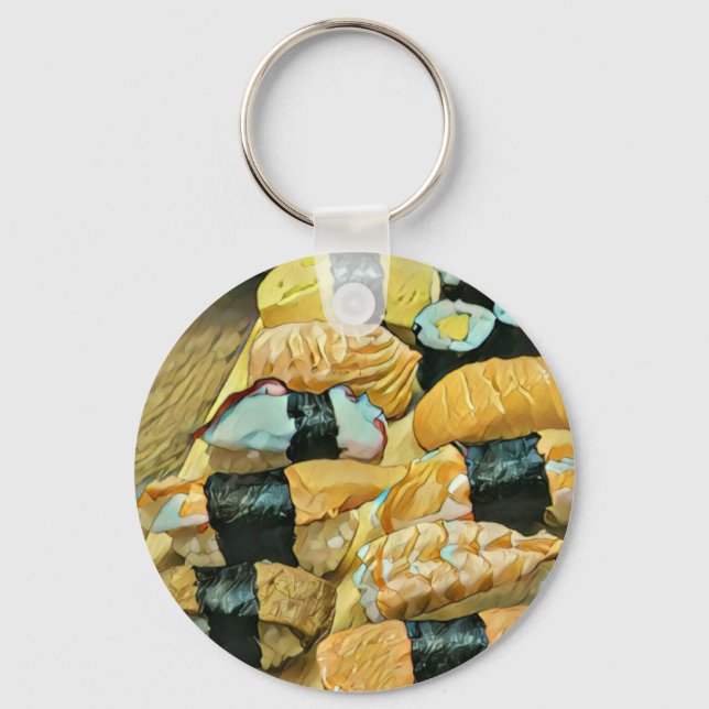 Chaveiro Presente sushi para amantes de comida (Frente)