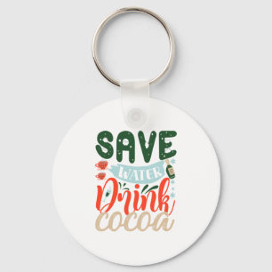 Chaveiro Presente Xmas Economize água - Bebida Cacau