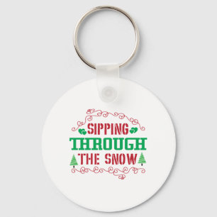 Chaveiro Presente Xmas Passando Pela Neve