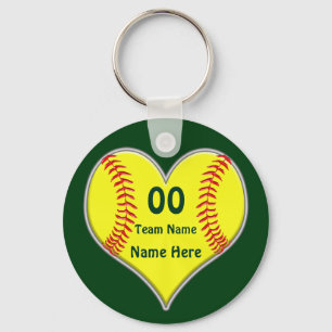 Chaveiro Presentes baratos do softball com seus texto e