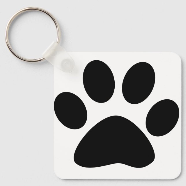 Chaveiro Presentes com Estampa de Pegadas de Cachorro para  (Frente)
